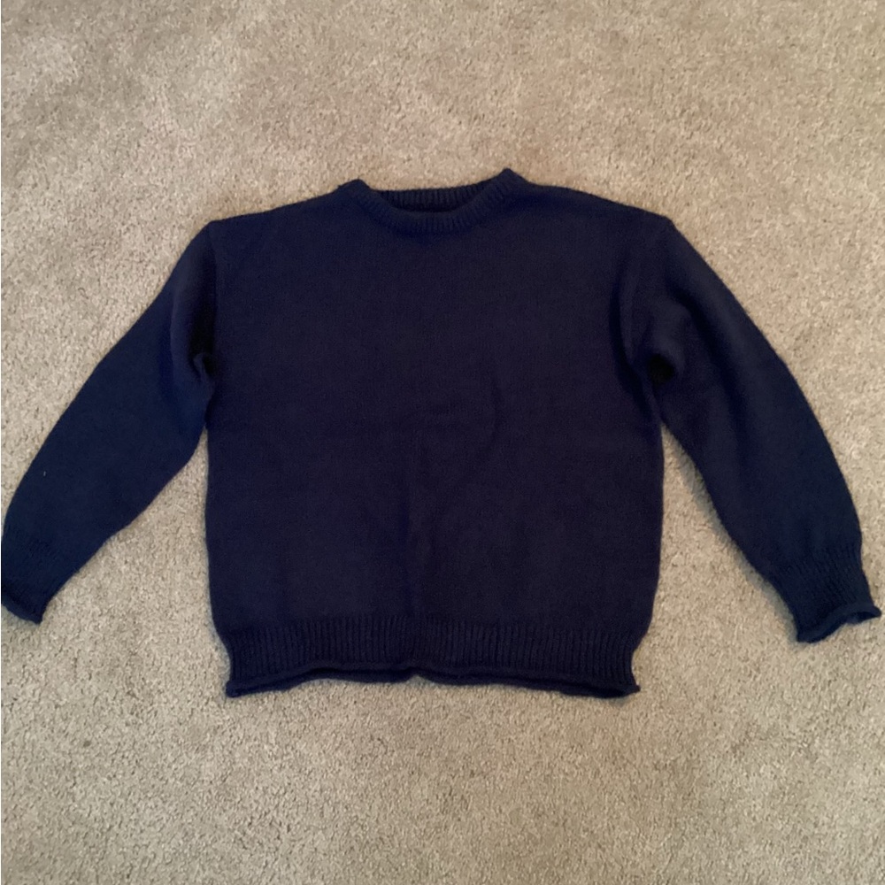 SHEIN Navy Blue Crew Neck Sweater